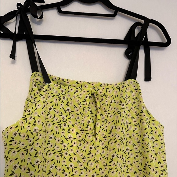 NWT Topshop Floral Print Drop Waist MIDI Dress, Size 6 US Women’s “Lime” Color - Picture 11 of 14